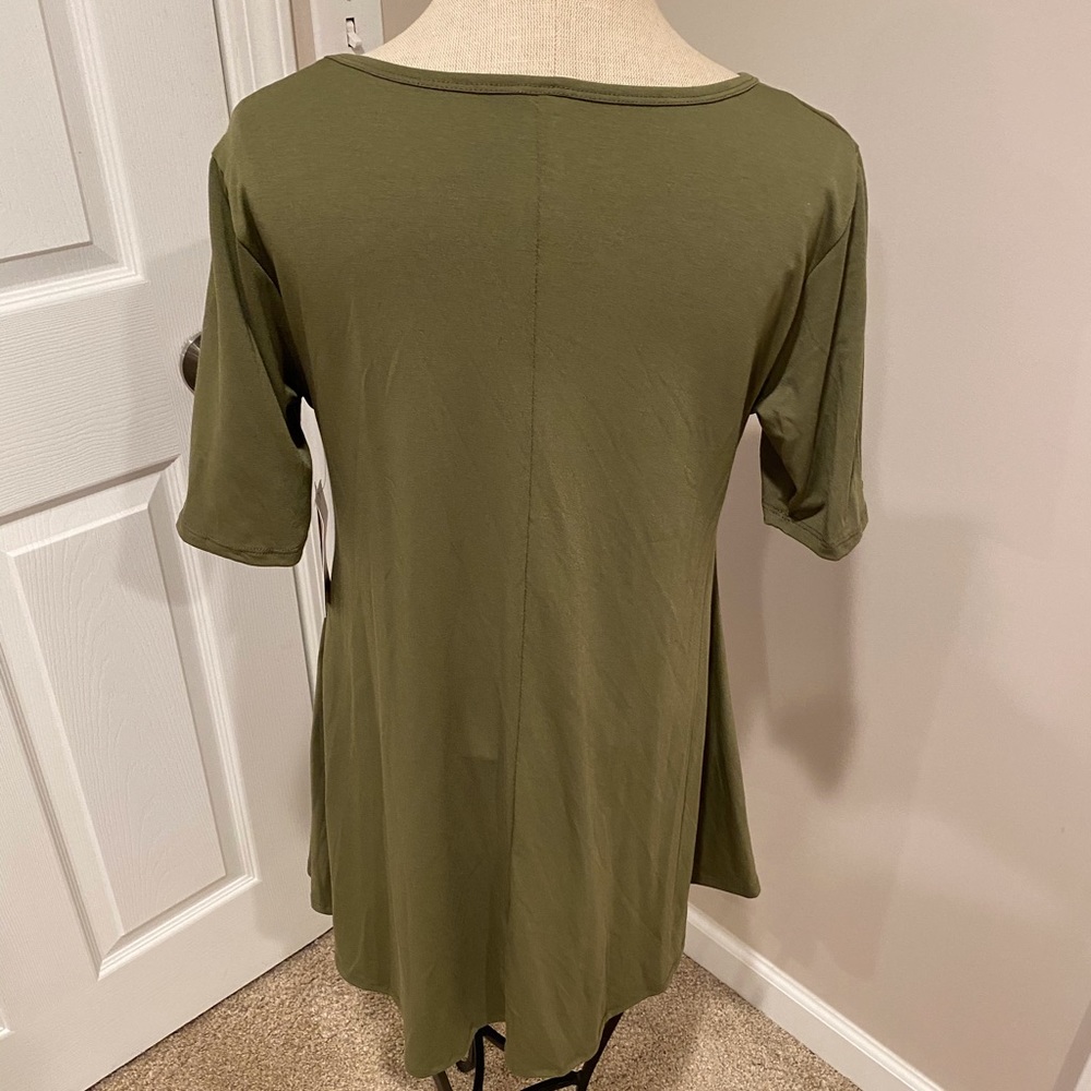 LuLaRoe Size XS Olive Colored Perfect T!! - Picture 2 of 5